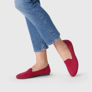 Rothy's Dark Red Loafer with Extra Insoles